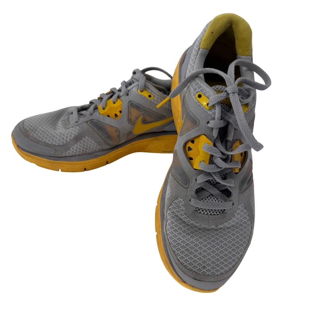 Nike Lunarglide 3 Livestrong Mens Running Shoes Grey Yellow 454514-070 Size 9.5